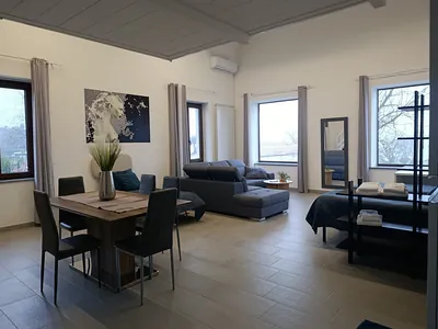 View of the room towards the garden and lake - Room 5 - Casa Ena
